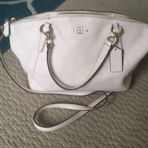 Gorgeous Winter White Coach Shoulder Bag EUC